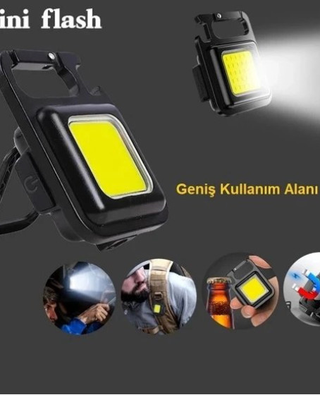 Mini 30 Ledli Mıknatıslı Anahtarlık Flash Kamp Lambası Askılı Kapak Açacaklı Şarjlı Fener Mini 30 Ledli Mıknatıslı Anahtarlık Flash Kamp Lambası Askılı Kapak Açacaklı Şarjlı Fener