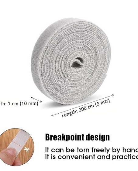 3 Metre Kesilebilir Kablo Düzenleyici Cırt Bant