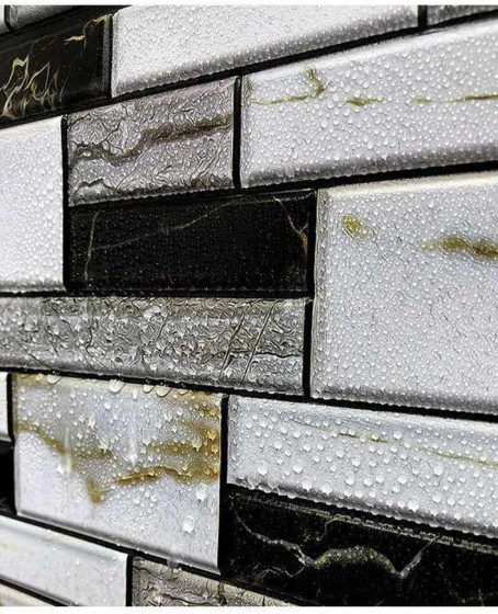 3d Mermer Görünümlü Kendinden Yapışkanlı Duvar Sticker