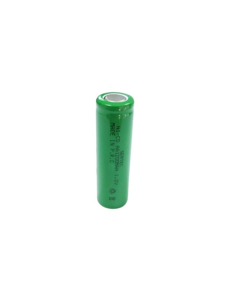 Sertec - 1.2v 1200 Mah - Aa - Ni-cd Şarjlı Pil - (başsız / Flat Head)