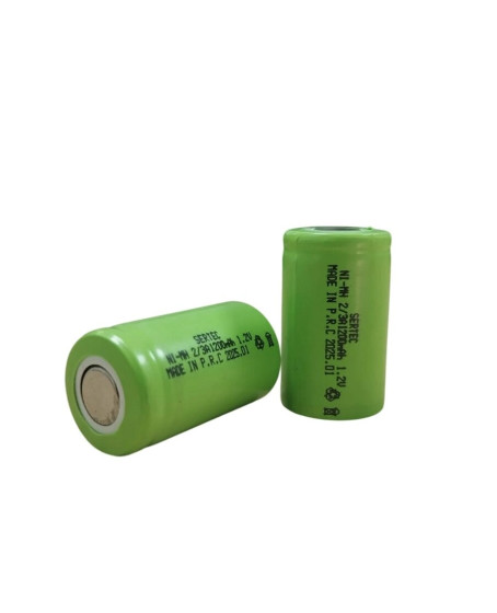 Sertec - 1.2v 1200 Mah - 2/3a - Ni-mh Şarjlı Pil - (başsız / Flat Head) Sertec - 1.2v 1200 Mah - 2/3a - Ni-mh Şarjlı Pil - (başsız / Flat Head)