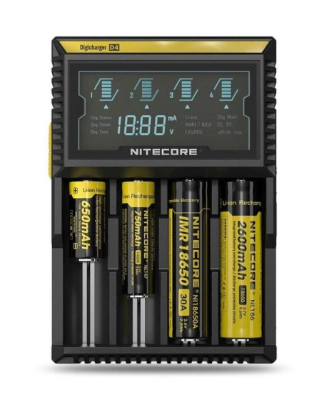 Nitecore D4 Digi Charger Li-ion / Nı-cd / Nı-mh / Lifepo4 Dijital Pil Şarj Cihazı