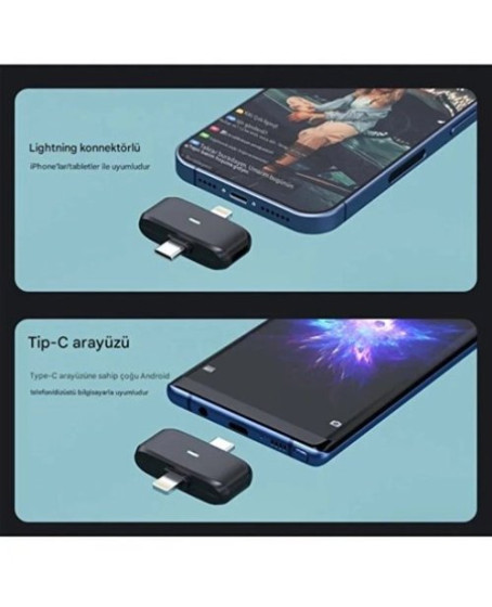 Kablosuz Profesyonel İkili Yayın Yaka Mikrofonu Şarj Kutu Mıknatıslı Typce Lightning Çıkış Mikrofon Kablosuz Profesyonel İkili Yayın Yaka Mikrofonu Şarj Kutu Mıknatıslı Typce Lightning Çıkış Mikrofon