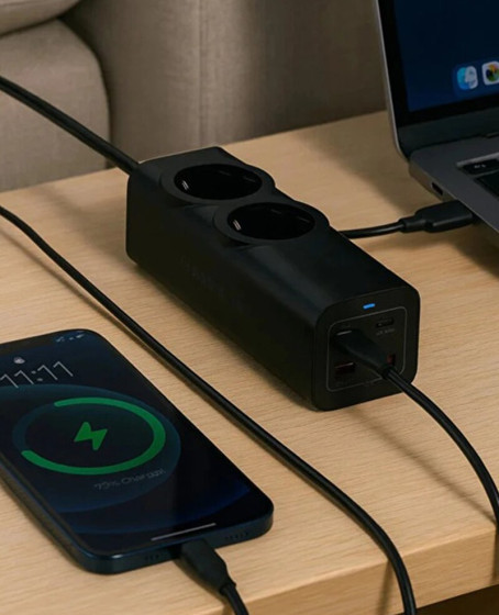 67w Hızlı Şarjlı Akıllı Çoklu Priz – 2000w Güç, 2 Usb-c + 2 Usb-a Çıkışlı, Telefon & Laptop Uyumlu