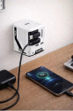Gan+ Pd 40w Hızlı Şarj Adaptörü Çoklu Çıkış Usb-c Lightning Kablolu Hızlı Şarj Cihazı Ev Ofis Uyumlu Beyaz