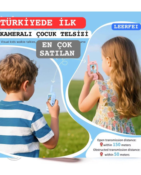 Çocuklar Için Görüntülü Telsiz Konuşma Özellıklı El Telsizi Şarj Edılebılır 50 Mt Menzil Wifi Gerektirmez Çocuklar Için Görüntülü Telsiz Konuşma Özellıklı El Telsizi Şarj Edılebılır 50 Mt Menzil Wifi Gerektirmez