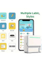 Mini Taşınabilir Yazıcı 13 Rulo Kağıtlı Mürekkepsiz Etiket Yazıcısı Mini Termal Yazıcı Mini Taşınabilir Yazıcı 13 Rulo Kağıtlı Mürekkepsiz Etiket Yazıcısı Mini Termal Yazıcı
