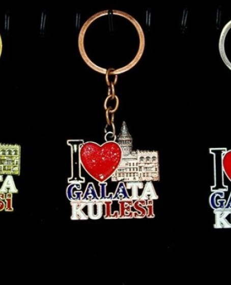 Metal Galata Kulesi Anahtarlık Alk2208