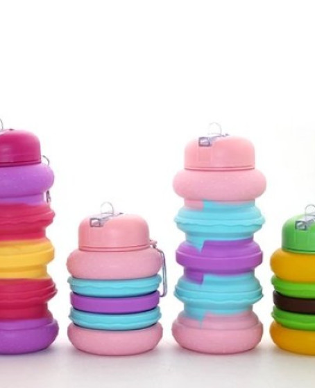Katlanabilir Portatif Silikon Su Şişesi 500 Ml Alk3138