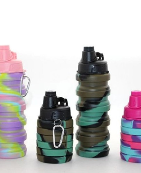 Katlanabilir Portatif Silikon Su Şişesi 500 Ml Alk3141 Katlanabilir Portatif Silikon Su Şişesi 500 Ml Alk3141