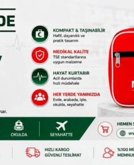 İlk Yardım Çantası Acil Müdahale Seti – Araç, Ev, Ofis Ve Seyahat İçin