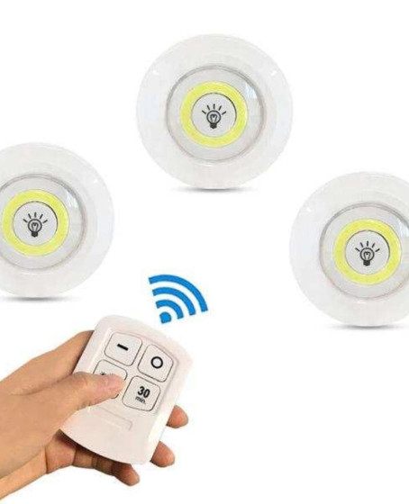 Kablosuz Uzaktan Kumandalı 3lü Led Lamba Seti Kablosuz Uzaktan Kumandalı 3lü Led Lamba Seti