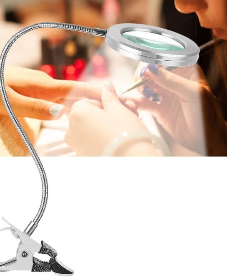 8x Büyütmeli Mandallı, Usb Girişli Masa Lambalı, Okuma Ve Güzellik Salon İçin Büyüteç 2088a 8x Büyütmeli Mandallı, Usb Girişli Masa Lambalı, Okuma Ve Güzellik Salon İçin Büyüteç 2088a