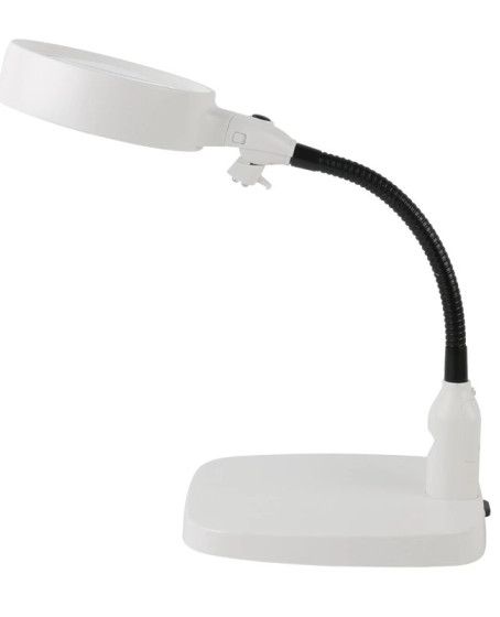 Masaüstü 10x Led Işıklı Büyüteç Okuma El Sanatları Onarım Büyüteç 7765