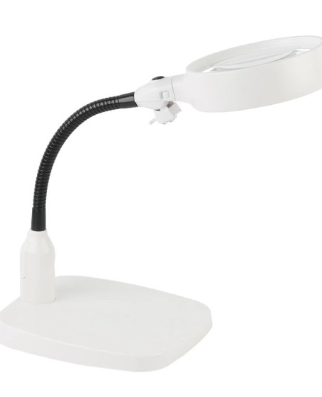 Masaüstü 10x Led Işıklı Büyüteç Okuma El Sanatları Onarım Büyüteç 7765