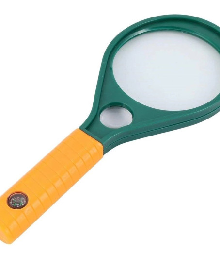 Optik Cam El Büyüteç 65mm 6x 4x Pusulalı Çocuklar Ve Yetişkinler Mg89075