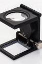 28x28 Mm Katlanır Sayaçlı Metal Lüp, 2 Led Işıklı Büyüteç Tekstil Th9005a