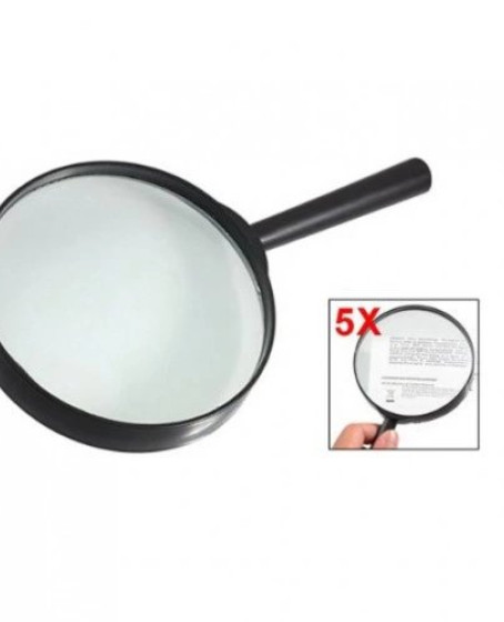 Plastik Siyah Yuvarlak Kolu 100mm Dia Büyüteç 5x Büyüteç Plastik Siyah Yuvarlak Kolu 100mm Dia Büyüteç 5x Büyüteç