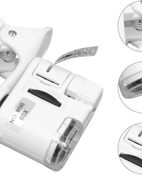 60x Mini Cep Telefonu Için Mandallı Mikroskop Uv Ledli Büyüteç Model Al2431 60x Mini Cep Telefonu Için Mandallı Mikroskop Uv Ledli Büyüteç Model Al2431