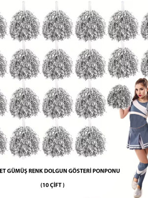 10 Çift ( 20 Adet ) Gümüş Renk 23 Nisan 19 Mayıs 29 Ekim Okul Gösteri Ponponları 10 Çift ( 20 Adet ) Gümüş Renk 23 Nisan 19 Mayıs 29 Ekim Okul Gösteri Ponponları