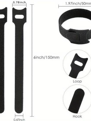 10'lu Cırt Cırtlı Kablo Düzenleyici Kelepçe Seti - 15cm