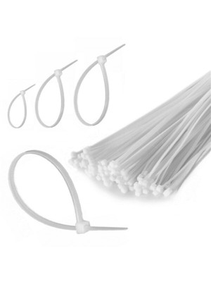 100 Adet Plastik Cırt Kelepçe Kablo Bağı Kablo Düzenleyici-4.8 X 380 MM