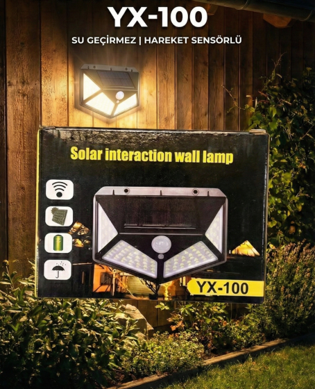 100 Led DIŞ Mekan Solar Aydınlatma Fotoselli Solar Lamba Hareket Sensörlü 100 Led DIŞ Mekan Solar Aydınlatma Fotoselli Solar Lamba Hareket Sensörlü