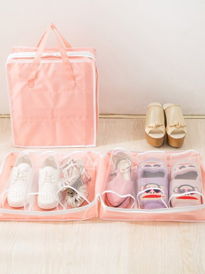 Shoe Tote Ayakkabı SAKLAMA ve TAŞIMA Çantası (Pembe)