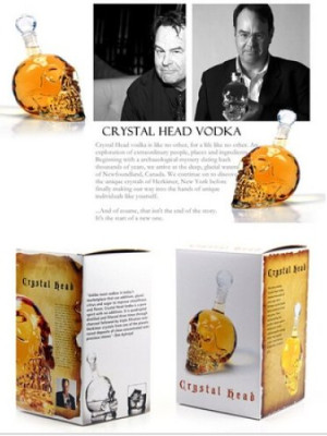 1000 ml Crystal Head Kuru Kafa İçecek Şişesi