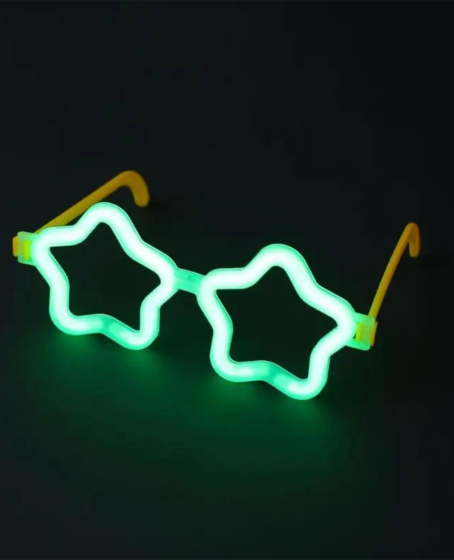 12 Adet Yıldız Glow Gözlük – Glow Partisi ve Etkinlik İçin