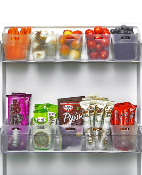 12 li Buzdolabı İçi Mini Düzenleyici Kutu Organizer - Buzdolabı Kapak Düzenleyici