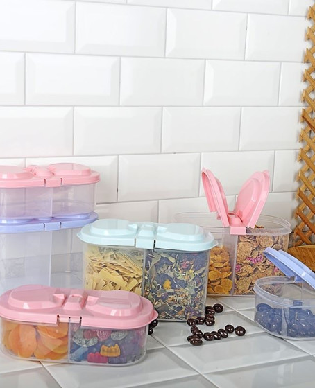 2 Bölmeli Saklama ve Erzak Kabı 1200 ML 2 Bölmeli Saklama ve Erzak Kabı 1200 ML