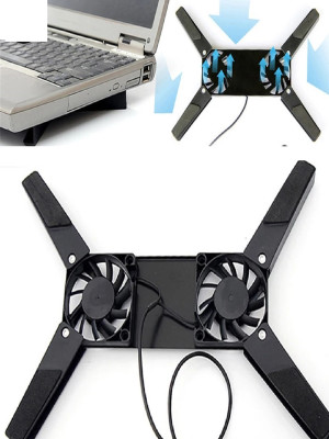 2 Fanlı Notebook Soğutucu Portatif Katlanabilir Laptop Soğutucu Fan Usbli Stand Bilgisayar Fanı