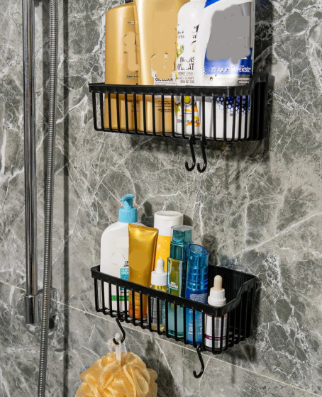 2 Li Plastik Yapışkanlı Askılı Mutfak- Banyo Rafı Düzenleyici Duş Şampuanlık 2 Li Plastik Yapışkanlı Askılı Mutfak- Banyo Rafı Düzenleyici Duş Şampuanlık