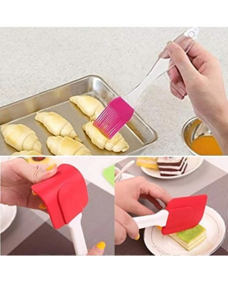 2 Li Set Silikon Pasta - Börek - Poğaça Yağ Fırçası ve Silikon Spatula Seti 2 Li Set Silikon Pasta - Börek - Poğaça Yağ Fırçası ve Silikon Spatula Seti