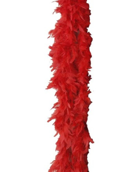2 Metre Boa Tüy Otriş - Kırmızı