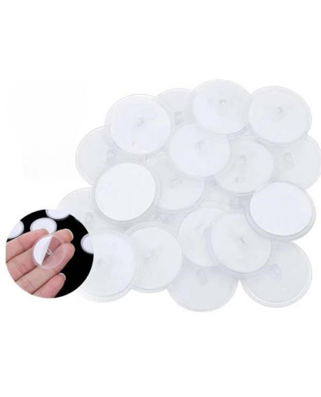 20 Adet Şeffaf Yuvarlak 3 Cm Çaplı Güçlü Disk Yapışkanlar