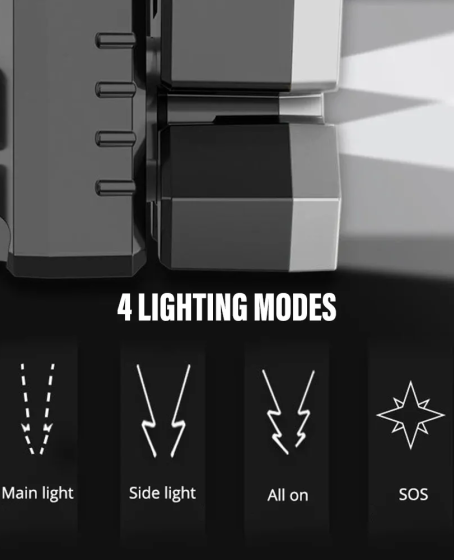 212 Model Şarjlı 5 Led 4 Modlu Cob Led Avcı Balıkçı Kamp Süper Kafa Lambası