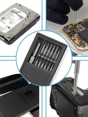 25 Parça Çok Fonksiyonlu Hassas Tornavida Seti – Telefon Tablet Elektronik Tamir Tornavida Seti