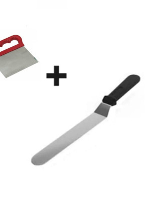 2li Set Hamur Şekillendirici Eğik Pasta Spatulası ve Metal Hamur Kesici Kazıyıcı Spatula 2li Set Hamur Şekillendirici Eğik Pasta Spatulası ve Metal Hamur Kesici Kazıyıcı Spatula