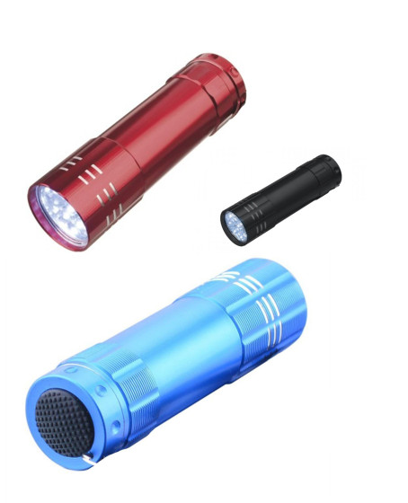 3 Adet 9 Ledli Metal Mini El Fener