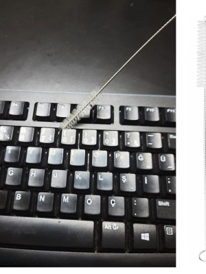 3 Lü Pratik Fırça  Esnek Bükülebilir Klavye Mouse Arası Temizlik Fırçası