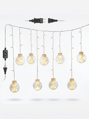 3 Metre 10 Toplu Perde LED Işık - Gün Işığı Şeffaf Dekoratif Aydınlatma - 8 Fonksiyonlu Led