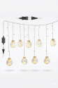3 Metre 10 Toplu Perde LED Işık - Gün Işığı Şeffaf Dekoratif Aydınlatma - 8 Fonksiyonlu Led 3 Metre 10 Toplu Perde LED Işık - Gün Işığı Şeffaf Dekoratif Aydınlatma - 8 Fonksiyonlu Led