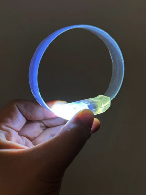 3 Modlu Pilli LED Işıklı Esnek Parti Bilekliği Beyaz