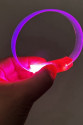 3 Modlu Pilli LED Işıklı Esnek Parti Bilekliği Pembe