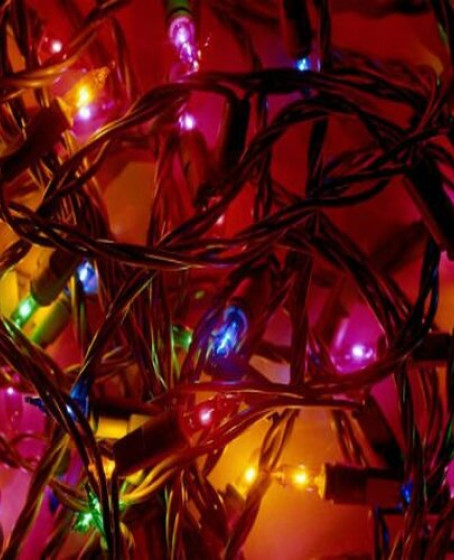 30 Ledli Pirinç Renkli Yılbaşı Ağacı Işığı