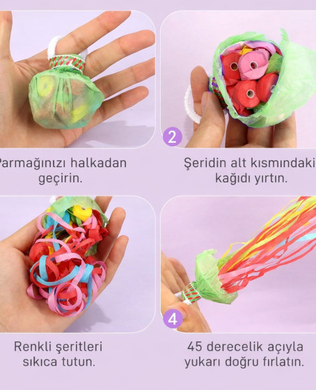 30 Şeritli Renkli Elle Atılan Konfeti – 5 Metre Uzayan Şerit Konfeti 1 Adet 30 Şeritli Renkli Elle Atılan Konfeti – 5 Metre Uzayan Şerit Konfeti 1 Adet