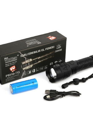 3000 Lümen Güçlü El Feneri Wt-604 3000 Lümen Güçlü El Feneri Wt-604