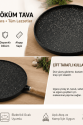 35 cm Döküm Gözleme Tavası Çift Taraflı Bazlama Izgara Tavası Ahşap Saplı Yapışmaz 35 cm Döküm Gözleme Tavası Çift Taraflı Bazlama Izgara Tavası Ahşap Saplı Yapışmaz